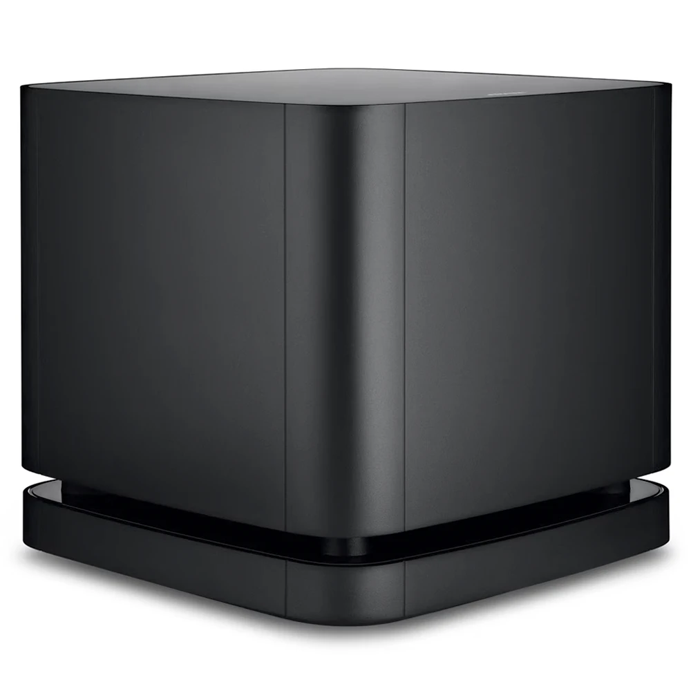 Vista lateral del Altavoz subwoofer, modelo 500, de la marca Bose.